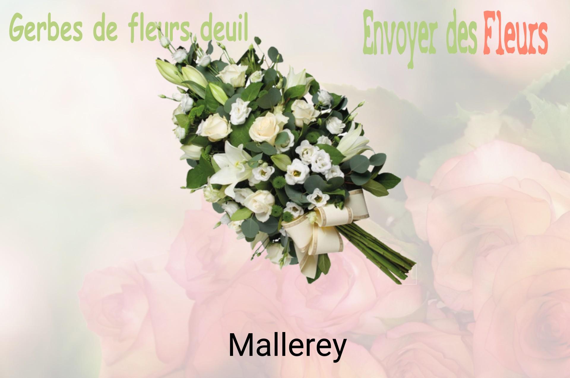 Gerbe de fleurs de deuil livrée à Mallerey